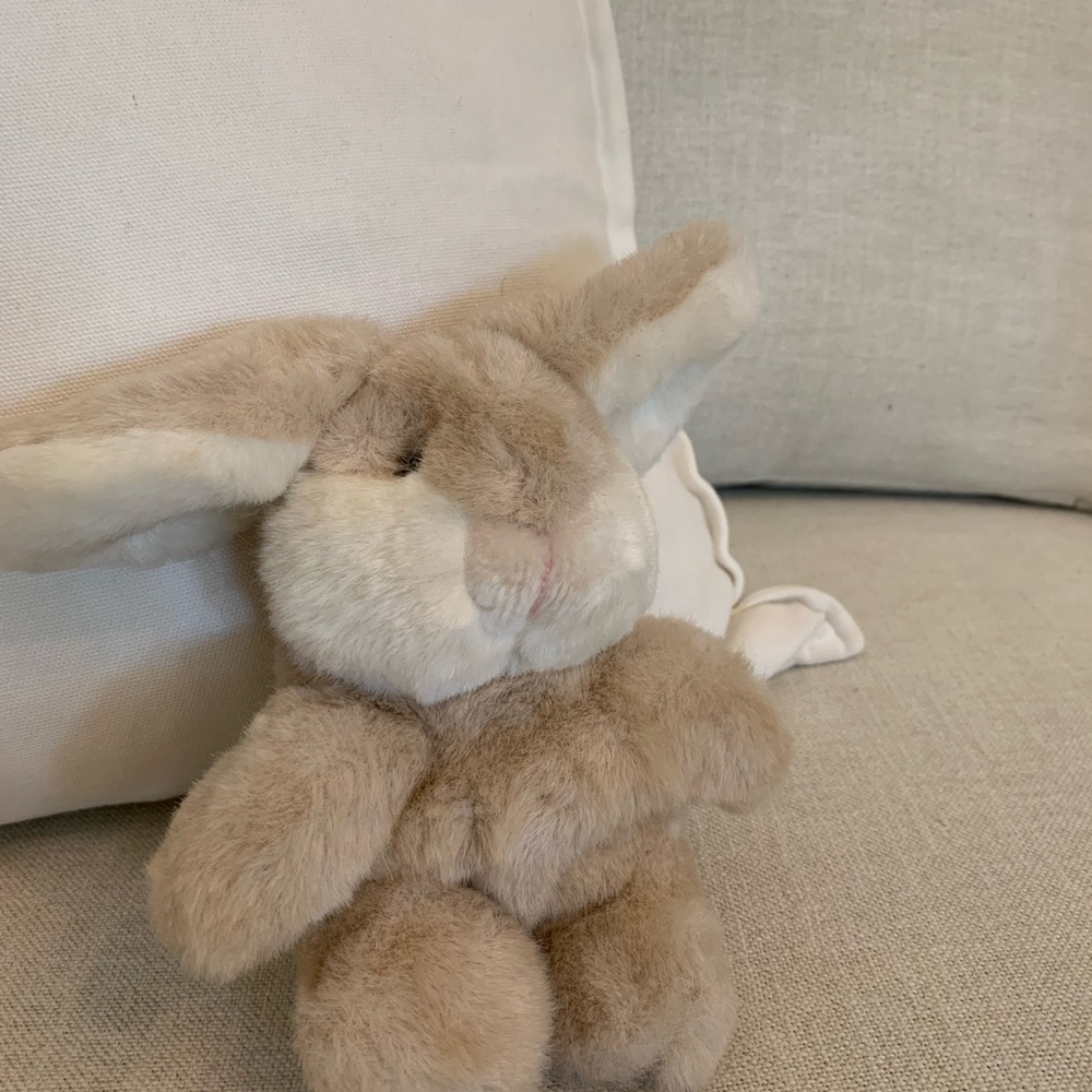 Gund Cream and White Plush Bunny 1982